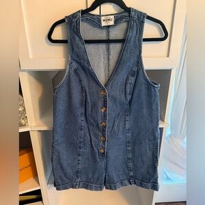 Show Me Your MuMu SanDiego Blue Denim romper